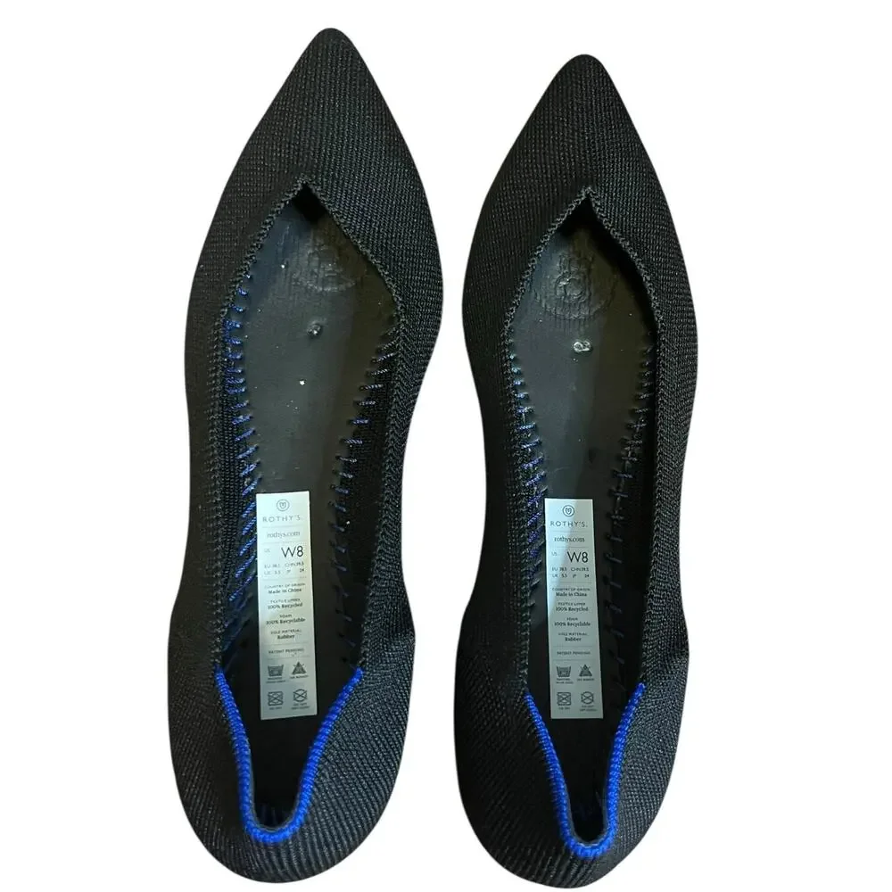 Rothy’s The Point Women’s Flats Black Size 8 - Picture 11 of 12